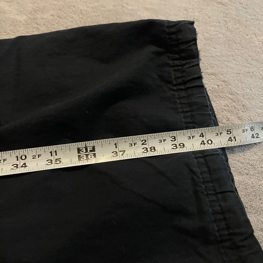 Wild Fable Pants Women XS Black Cargo Wide Leg Cotton Drawstring Hem Utility Y2K